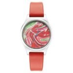 Fastrack Stunners Quartz Analog Multicoloured Dial Leather Strap Watch for Girls-6152SL07