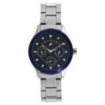 Fastrack All Nighters Quartz Multifunction Blue Dial Metal Strap Watch for Girls-6163KM01