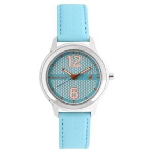 Fastrack Loopholes Quartz Analog Blue Dial Leather Strap Watch for Girls-6169SL02