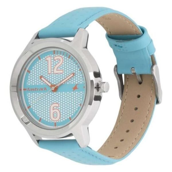 Fastrack Loopholes Quartz Analog Blue Dial Leather Strap Watch for Girls-6169SL02