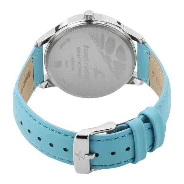 Fastrack Loopholes Quartz Analog Blue Dial Leather Strap Watch for Girls-6169SL02