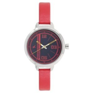 Fastrack Varsity Quartz Analog Blue Dial Leather Strap Watch for Girls-6174SL02