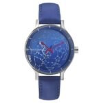 Fastrack Space Rover Quartz Analog Blue Dial Leather Strap Watch for Girls-6192SL02