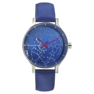 Fastrack Space Rover Quartz Analog Blue Dial Leather Strap Watch for Girls-6192SL02