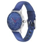 Fastrack Space Rover Quartz Analog Blue Dial Leather Strap Watch for Girls-6192SL02