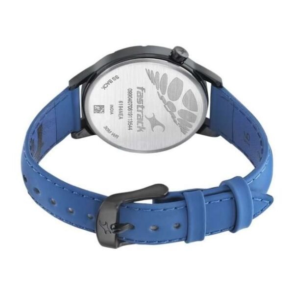 Fastrack Space Rover Quartz Analog with Date Black Dial Leather Strap Watch for Girls-6194NL01