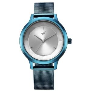 Fastrack Fleek Quartz Analog Silver Dial Stainless Steel Strap Watch For Girls-6210QM01