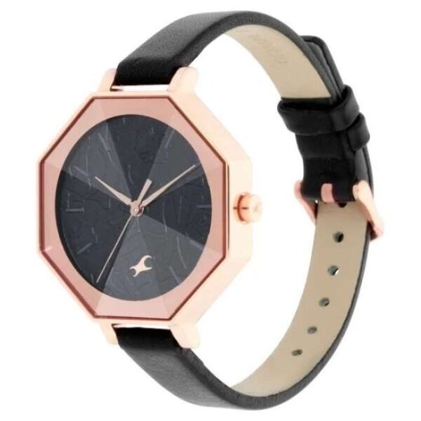 Fastrack Paint Me Quartz Analog Black Dial Leather Strap Watch for Girls-6226WL01