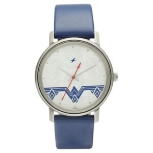 Fastrack Wonder Woman Quartz Analog Silver Dial Leather Strap Watch for Girls-6244QL01
