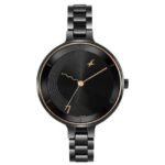 Fastrack Stunners Quartz Analog Black dial Stainless Steel Strap Watch for Girls-6265NM02