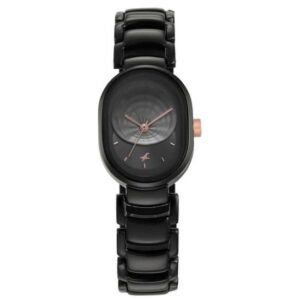 Fastrack Uptown Retreat Quartz Analog Black Dial Metal Strap Watch for Girls-6274KM01