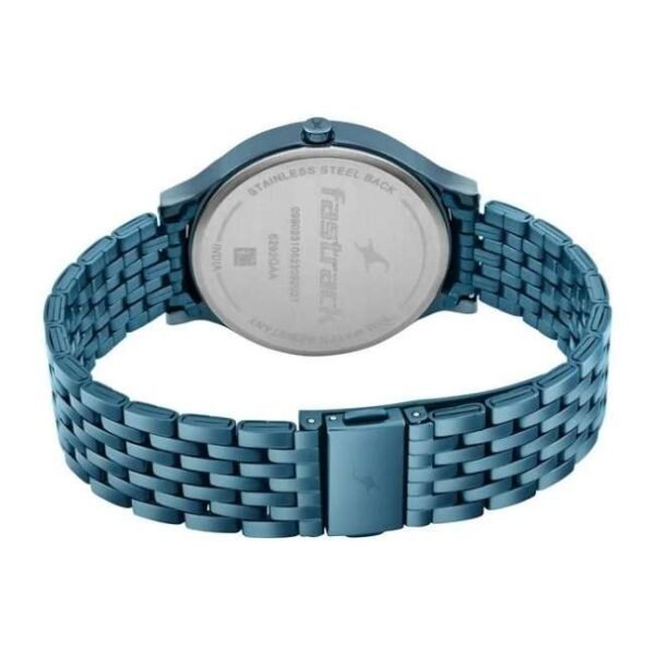 Fastrack Crush Quartz Analog Blue Dial Stainless Steel Strap Watch for Girls-6292QM02