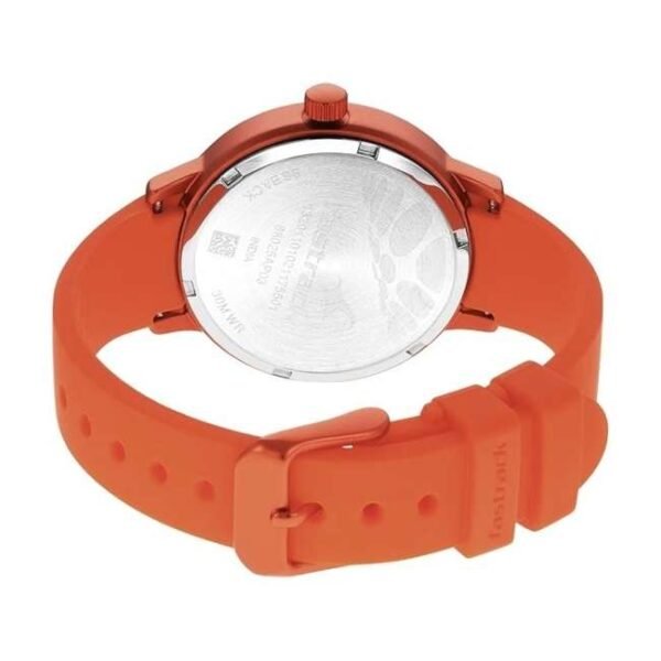 Pop Colours Orange Dial Silicone Strap Watch for Girls-68025AP03