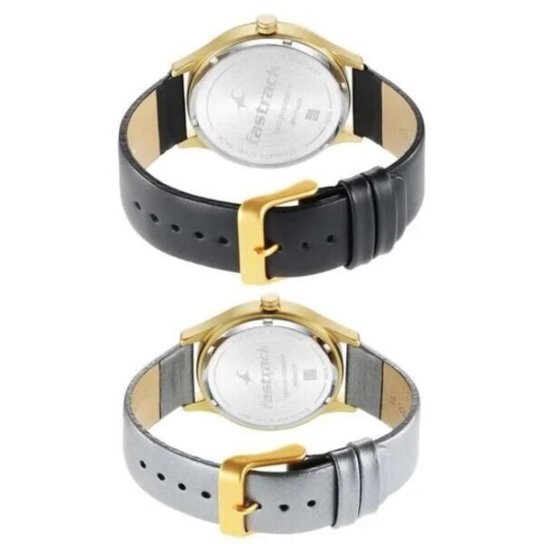 Fastrack Mixmatched Couple Watches with Grey and Silver Dial-6803168033AL01