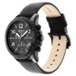Titan Octane Classic Sporty Black Dial Chronograph Leather Strap watch for Men-90151NL01