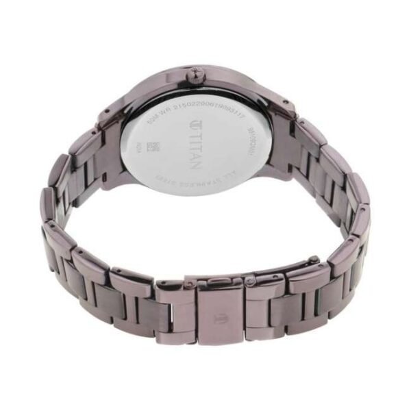 Titan Self Expression Purple Dial Women Watch With Stainless Steel Strap-95109QM01