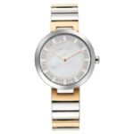 Titan Purple Unending Beauty Mother Of Pearl Analog Stainless Steel Strap watch for Women-95162KM01