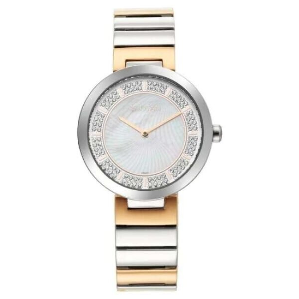 Titan Purple Unending Beauty Mother Of Pearl Analog Stainless Steel Strap watch for Women-95162KM01