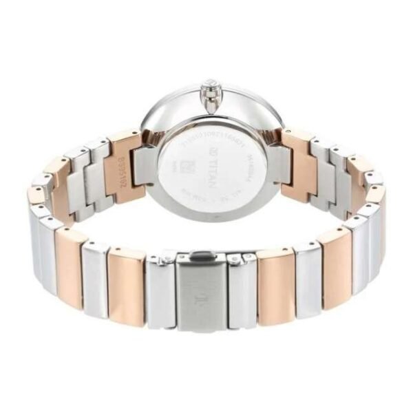 Titan Purple Unending Beauty Mother Of Pearl Analog Stainless Steel Strap watch for Women-95162KM01