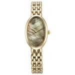Titan Aura Quartz Analog Mother Of Pearl Dial Stainless Steel Strap Watch for Women-95246YM01