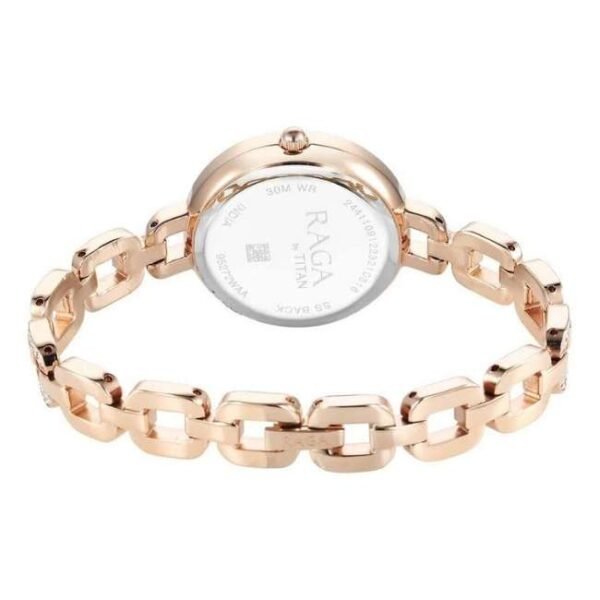 Titan Raga Showstopper Quartz Analog Mother Of Pearl Dial Metal Strap Watch for Women-95272WM01