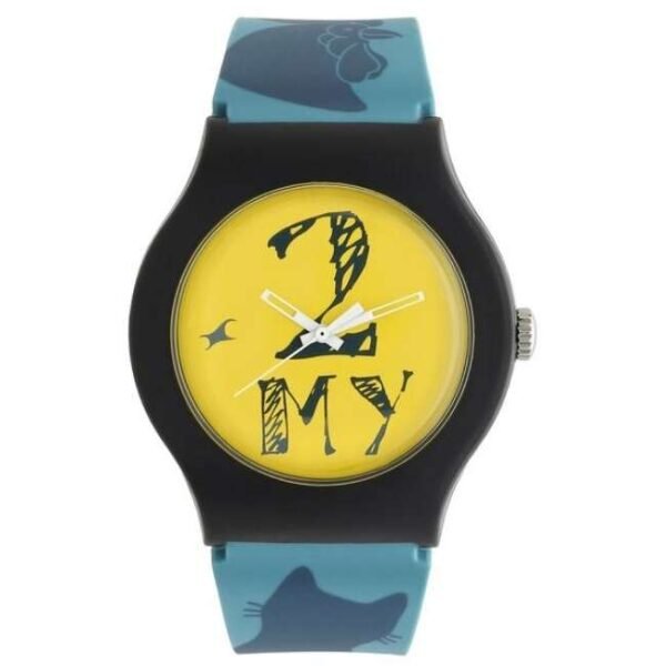 Fastrack Quartz Analog Yellow Dial Silicone Strap Watch for Unisex-9915PP66