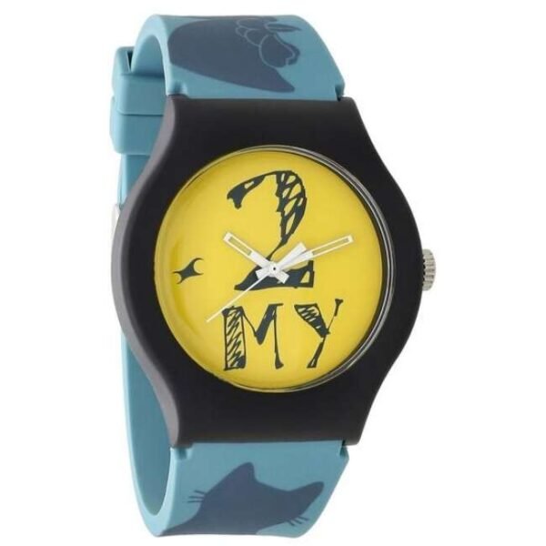 Fastrack Quartz Analog Yellow Dial Silicone Strap Watch for Unisex-9915PP66