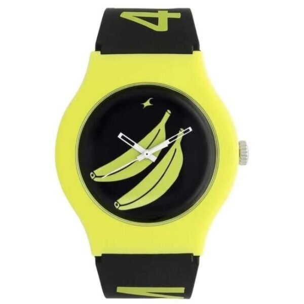 Fastrack Quartz Analog Black Dial Silicone Strap Watch for Unisex-9915PP69