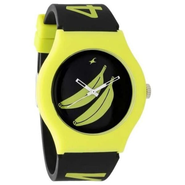 Fastrack Quartz Analog Black Dial Silicone Strap Watch for Unisex-9915PP69