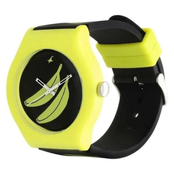 Fastrack Quartz Analog Black Dial Silicone Strap Watch for Unisex-9915PP69