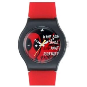 Fastrack Deadpool Quartz Analog Bicolour Dial Silicone Strap Unisex Watch-9915PP78