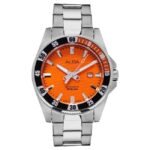 Alba Bright Orange Ripple Dial Watch -AG8L93X1