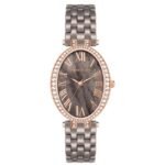 Anne Klein Quartz Analog Brown Dial Rose Gold With Brown Ceramic Strap Watch For Women-AK3996RGTP
