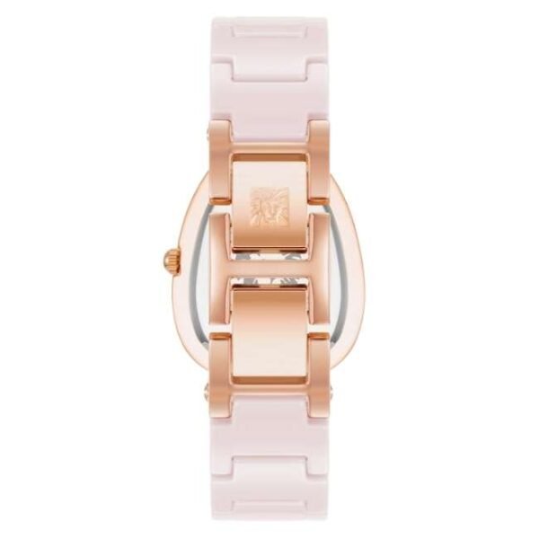 Anne Klein Quartz Analog Pink Dial Rose Gold With Pink Ceramic Strap Watch For Women-AK5012RGBH