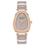 Anne Klein Quartz Analog Brown Dial Rose Gold With Brown Ceramic Strap Watch For Women-AK5012RGTP