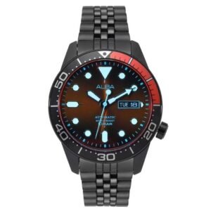 Alba AL4209X1 Black & Orange Gradation Dial Tokyo Neon