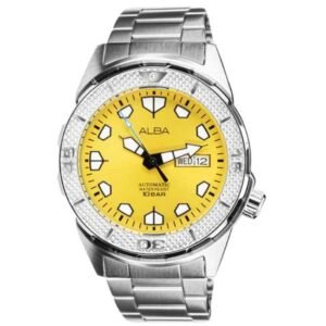 Alba 43 mm Mechanical Yellow Watch AL4567X1