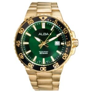 Alba 43 mm Quartz Green Watch AS9S74X1