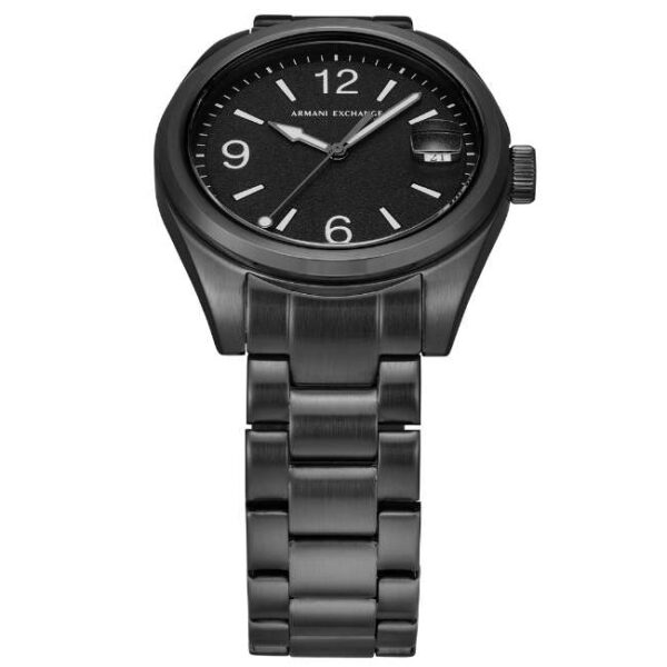 Armani Exchange Three-Hand Date Black Stainless Steel Watch-AX1422