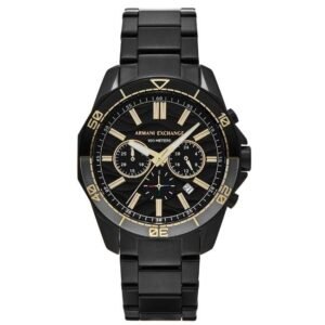 Armani Exchange Chronograph Black Stainless Steel Watch-AX1963