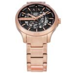 Armani Exchange Men Black Dial Round Stainless Steel Watch-AX2456