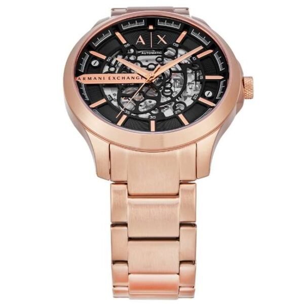 Armani Exchange Men Black Dial Round Stainless Steel Watch-AX2456