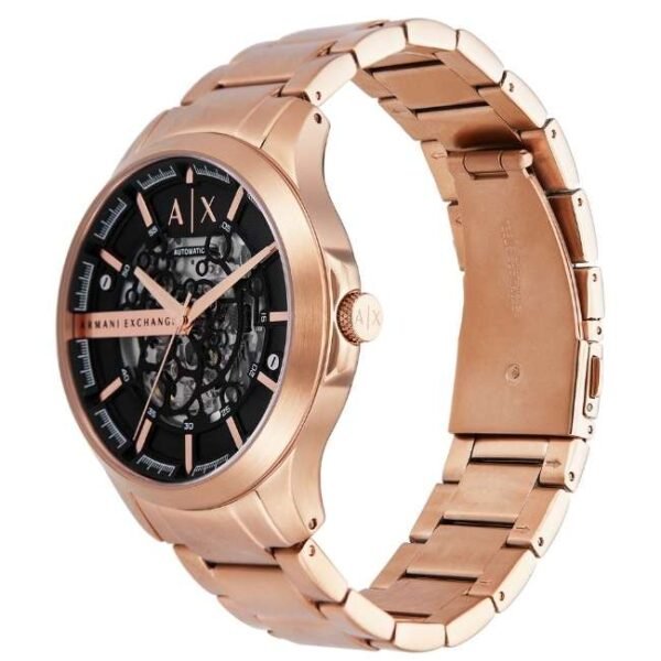 Armani Exchange Men Black Dial Round Stainless Steel Watch-AX2456