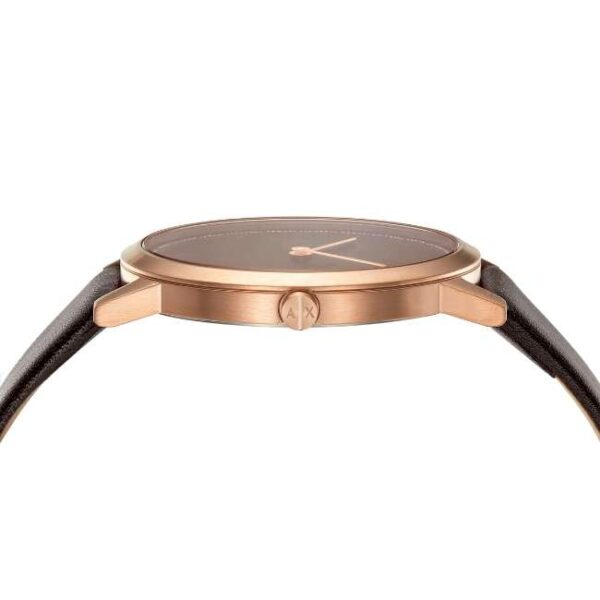 Armani Exchange Two-Hand Brown Leather Watch-AX2873