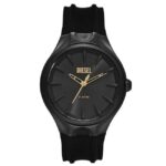 Diesel D-Sruptor Streamline Three-Hand Black Silicone Watch-DZ2217