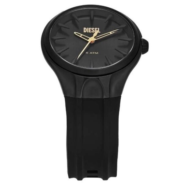 Diesel D-Sruptor Streamline Three-Hand Black Silicone Watch-DZ2217