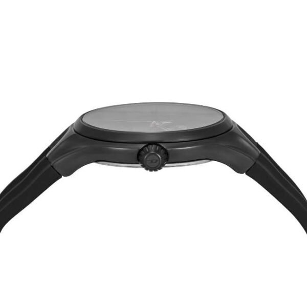 Diesel D-Sruptor Streamline Three-Hand Black Silicone Watch-DZ2217