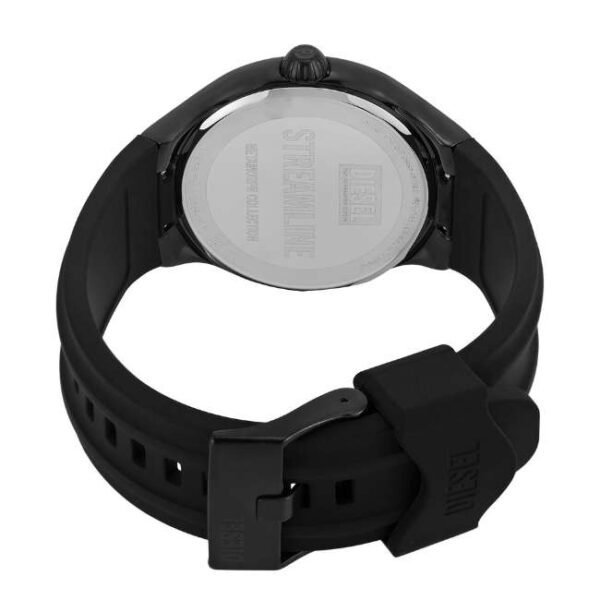 Diesel D-Sruptor Streamline Three-Hand Black Silicone Watch-DZ2217