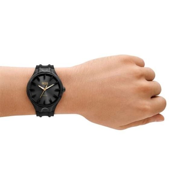 Diesel D-Sruptor Streamline Three-Hand Black Silicone Watch-DZ2217