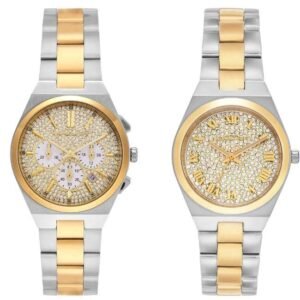 Michael Kors Lennox Gold Pave Dial Dial Pair 33mm & 41mm-MK7503SET